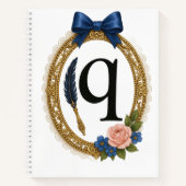 Regency Art Letter Q Luxury Monogram Journal ノートブック (正面)