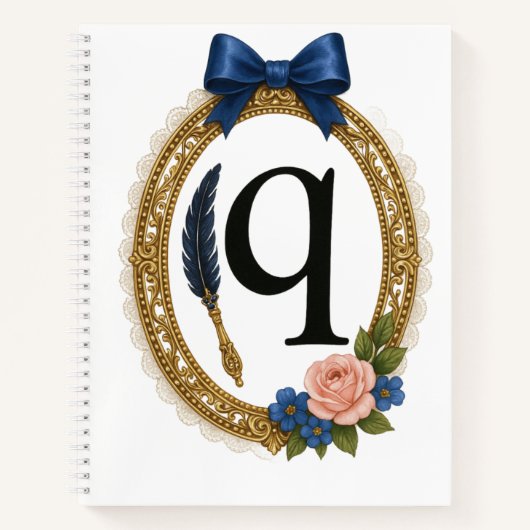 Regency Art Letter Q Luxury Monogram Journal ノートブック (正面)