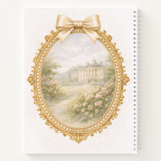 Regency Art Letter Q Luxury Monogram Journal ノートブック (裏面)