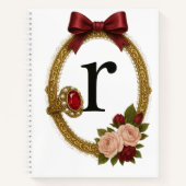 Regency Art Letter R Luxury Monogram Journal ノートブック (正面)