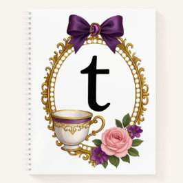 Regency Art Letter T Luxury Monogram Journal  ノートブック