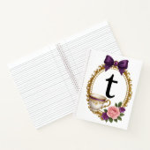 Regency Art Letter T Luxury Monogram Journal  ノートブック (内部)