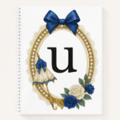 Regency Art Letter U Luxury Monogram Journal ノートブック (正面)