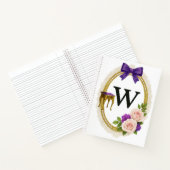 Regency Art Letter W Luxury Monogram Journal ノートブック (内部)