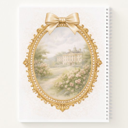 Regency Art Letter W Luxury Monogram Journal ノートブック (裏面)