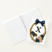 Regency Art Letter X Luxury Monogram Journal ノートブック (内部)