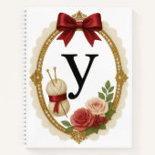 Regency Art Letter Y Luxury Monogram Journal ノートブック (正面)