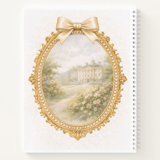 Regency Art Letter Y Luxury Monogram Journal ノートブック (裏面)