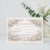 Regency Botanical Engraving Wedding サンキューカード (スタンド正面)