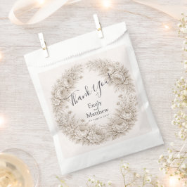 Regency Botanical Engraving Wedding  フェイバーバッグ