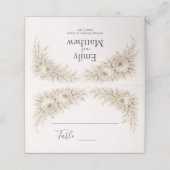 Regency Botanical Engraving Wedding  プレイスカード (外部開封)
