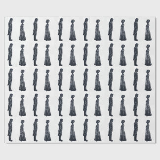 Regency Couple: Darcy and Elizabeth Silhouette ラッピングペーパー