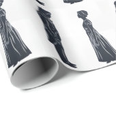 Regency Couple: Darcy and Elizabeth Silhouette ラッピングペーパー (ロールコーナー)