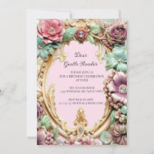 Regency Era Floral Birthday Invitation 招待状 (裏面)
