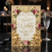 Regency Era Garden Cherub Monogram Wedding 招待状