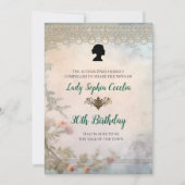Regency Era Soft Floral Birthday Invitation 招待状 (正面)
