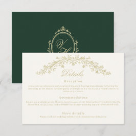 Regency Era Wedding Elegant Heirloom Details エンクロージャーカード