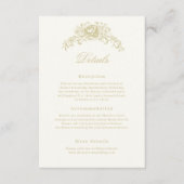 Regency Era Wedding Elegant Heirloom Details エンクロージャーカード (正面)