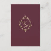 Regency Era Wedding Elegant Heirloom Details エンクロージャーカード (裏面)