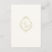 Regency Era Wedding Elegant Heirloom Details エンクロージャーカード (裏面)