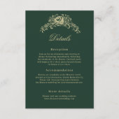 Regency Era Wedding Elegant Heirloom Details エンクロージャーカード (正面)