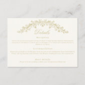 Regency Era Wedding Elegant Heirloom Details エンクロージャーカード (正面)