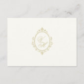 Regency Era Wedding Elegant Heirloom Details エンクロージャーカード (裏面)