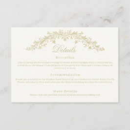 Regency Era Wedding Elegant Heirloom Details エンクロージャーカード