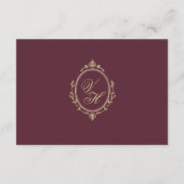 Regency Era Wedding Elegant Heirloom Details エンクロージャーカード (裏面)