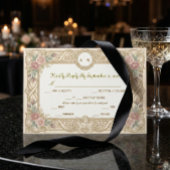 Regency Floral & Cherub Monogram 出欠カード