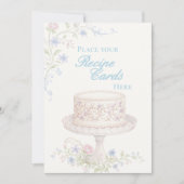 Regency Floral Place Your Recipe Cards Here 招待状 (正面)