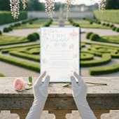 Regency Floral Tea garden Bridal shower 招待状