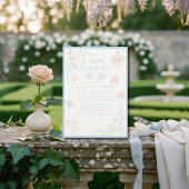 Regency Floral Tea garden Bridal shower 招待状