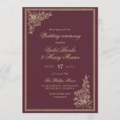 Regency Garden Vintage Classic Romantic Wedding 招待状 (正面)