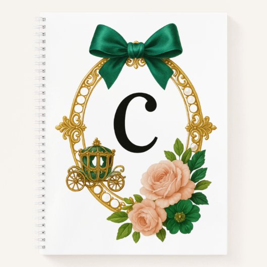 Regency Letter C Monogram Journal ノートブック (正面)