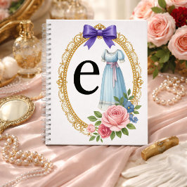 Regency Letter E Art Luxury Monogram Journal ノートブック