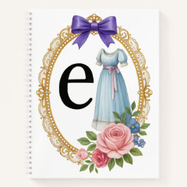 Regency Letter E Art Luxury Monogram Journal ノートブック