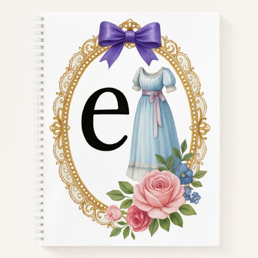 Regency Letter E Art Luxury Monogram Journal ノートブック (正面)