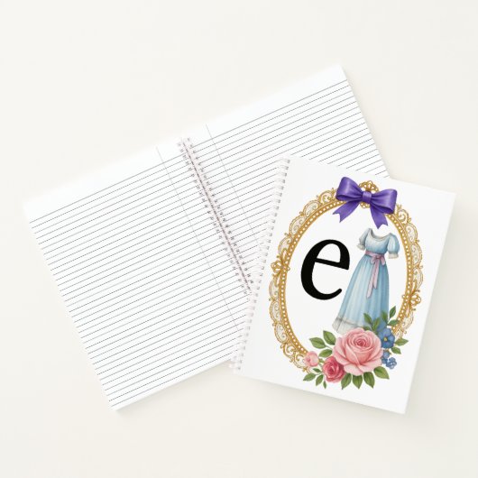Regency Letter E Art Luxury Monogram Journal ノートブック (内部)
