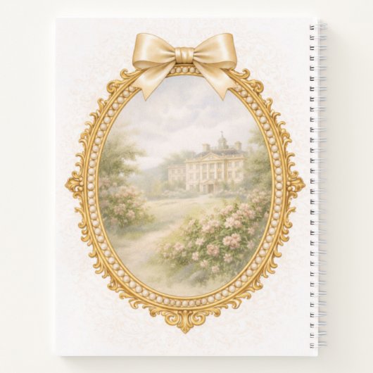Regency Letter E Art Luxury Monogram Journal ノートブック (裏面)