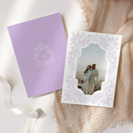 Regency Pastel Purple Romantic Victorian Photo セーブザデート