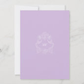 Regency Pastel Purple Romantic Victorian Photo セーブザデート (裏面)