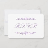 Regency Purple 返信ハガキ 出欠カード (正面)