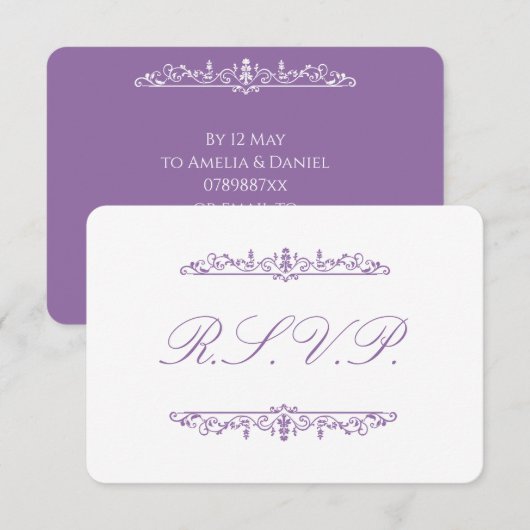 Regency  Purple RSVP (正面/裏面)