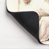 Regency Rose Garden Reading Lady マウスパッド (コーナー)