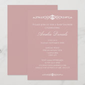 Regency Style Pink Baby Shower Invitation 招待状 (正面/裏面)