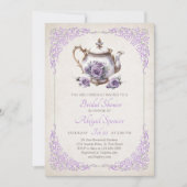 Regency Tea Party Bridal Shower Invitation 招待状 (正面)