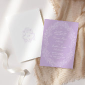 Regency Violet Victorian Antique Classic Wedding 招待状