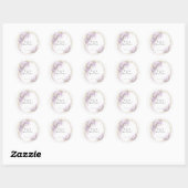 Regency Wisteria Round Wedding Stickers ラウンドシール (シート)
