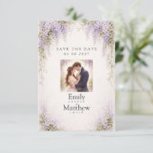 Regency Wisteria Save the Date Photo Card セーブザデート (スタンド正面)
